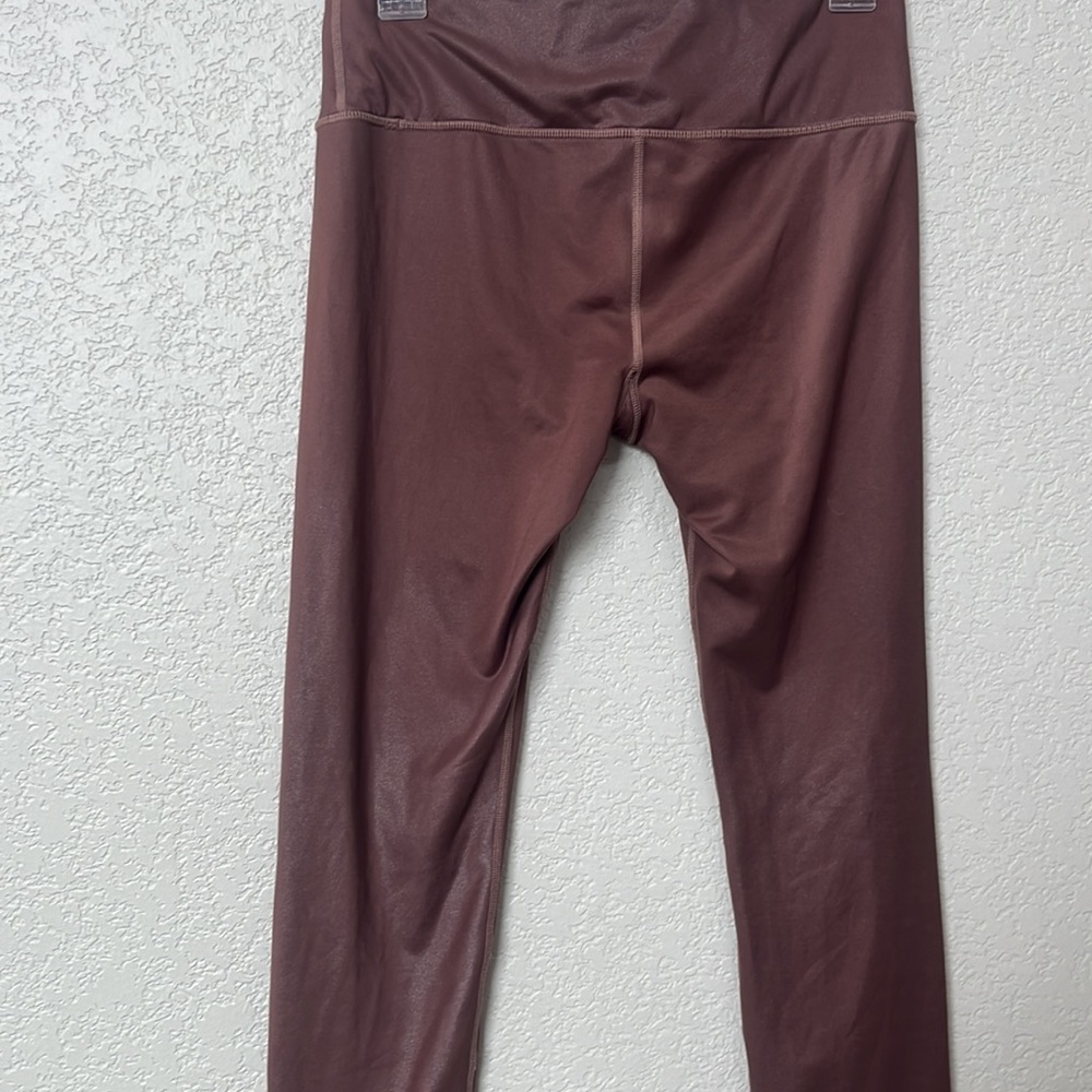 Athleta Metallic Legging Pant Pink size Small - Picture 11 of 11